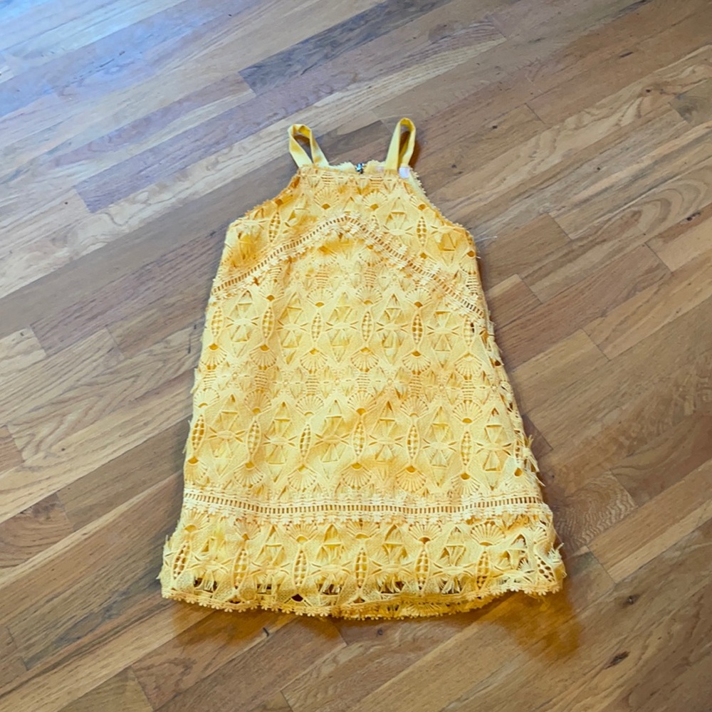 Barely worn! Bright yellow spring/fall girls dress